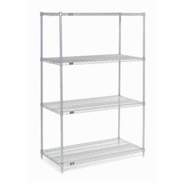 Designed To Furnish Nexel Chrome Wire Shelving, 48 x 24 x 74 in. - NSF Certified DE2972023 - main